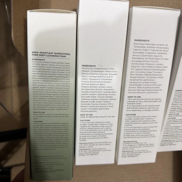 Set Of 5 Anua Niacinamide 10% TXA 4% Serum Heartleaf Toner Lotion Cleansing oil